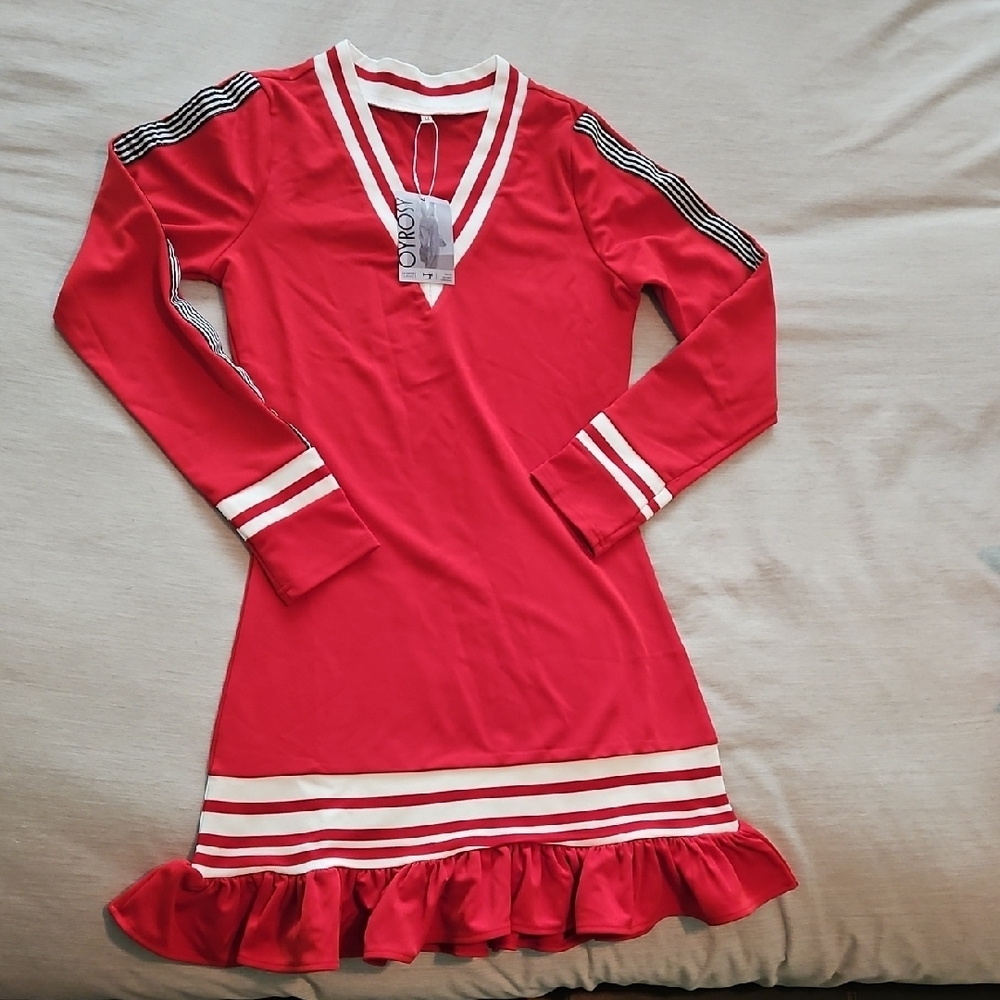 Gymboree Red Ruffled Long Sleeve Sweater Dress